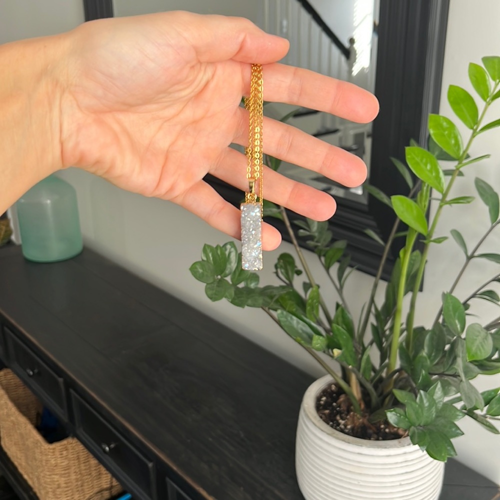 Druzy Bar Necklace
